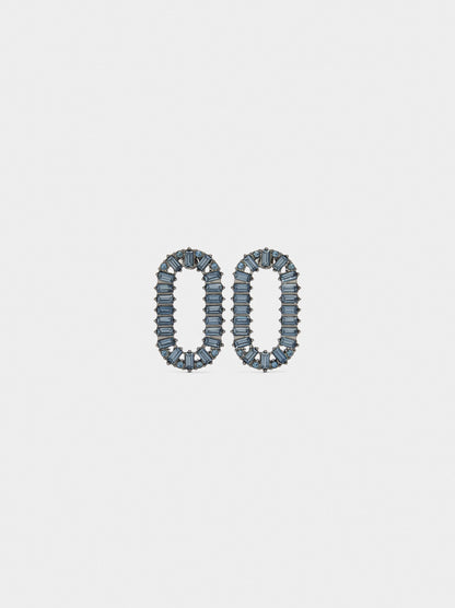 Oval Earrings With Crystals
