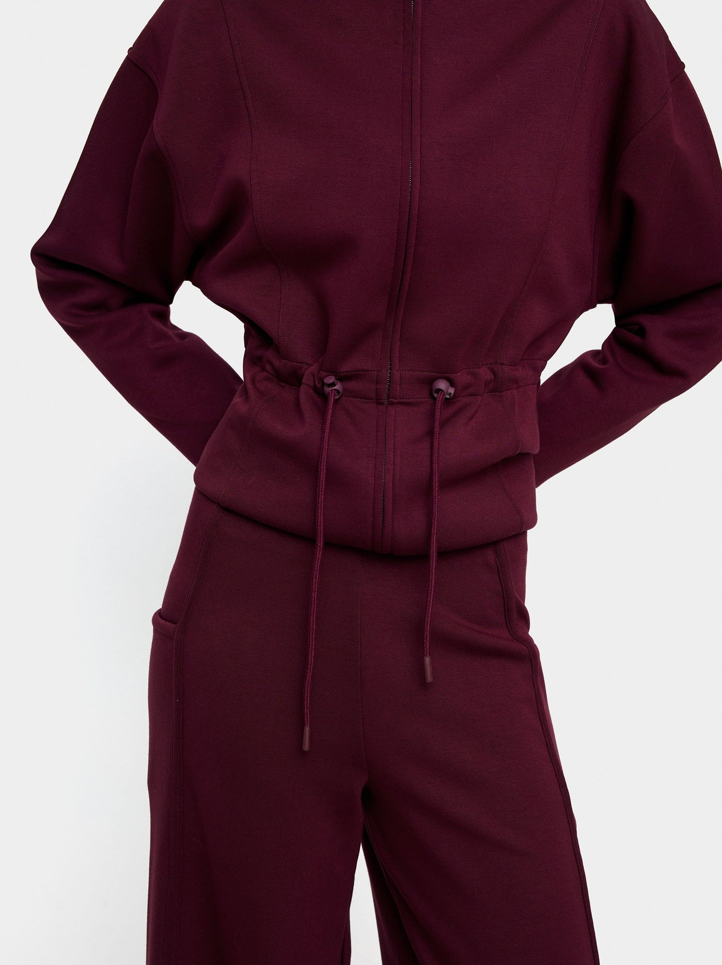 Straight Pants With Elastic Waist