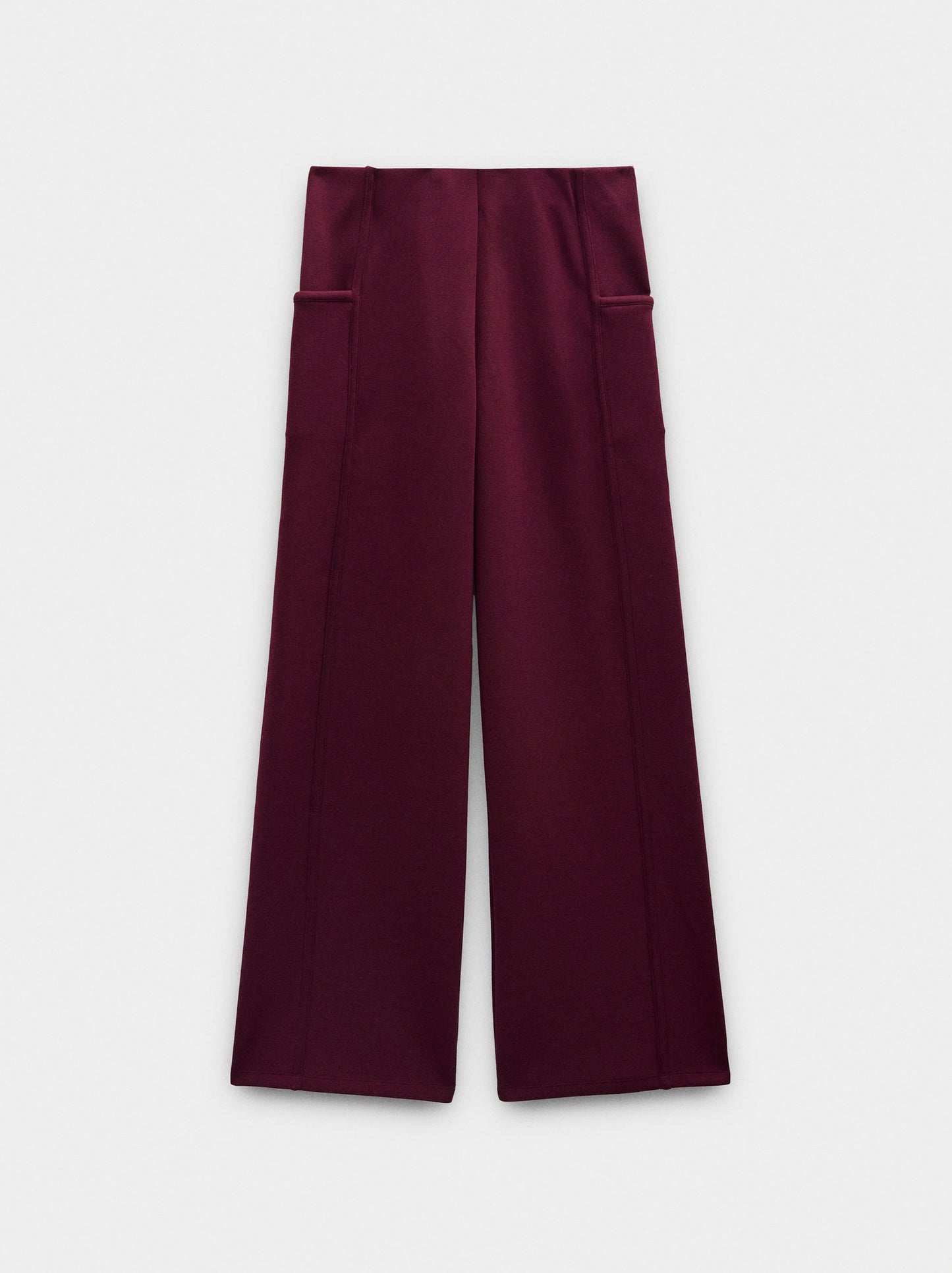 Straight Pants With Elastic Waist