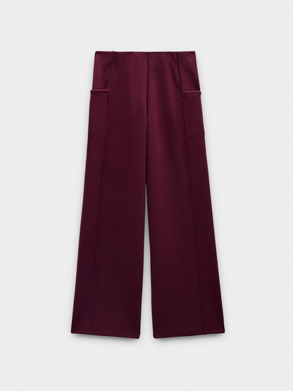 Straight Pants With Elastic Waist