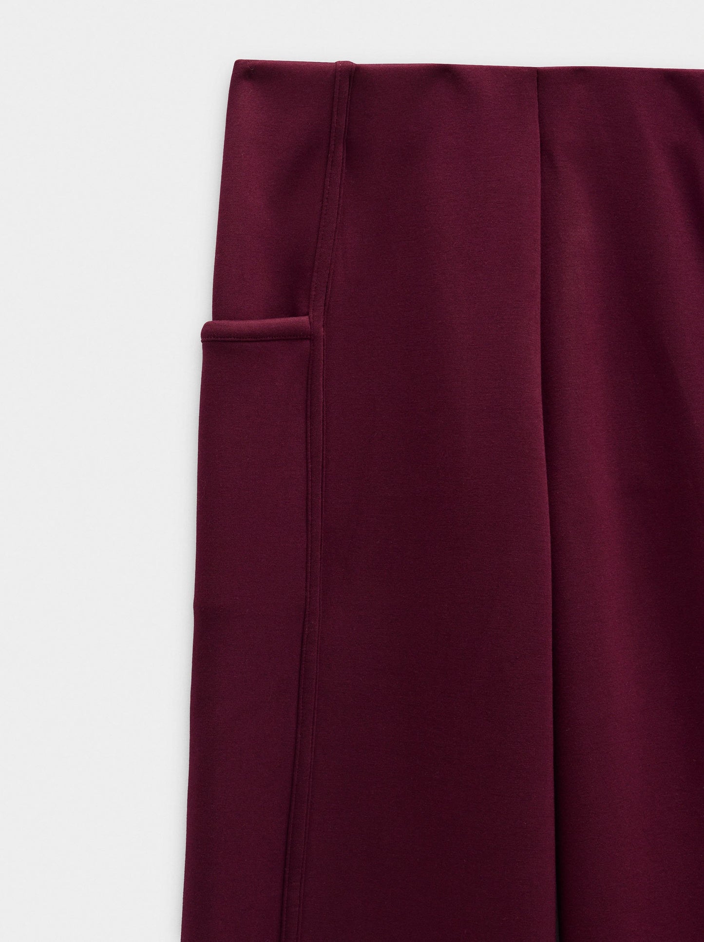 Straight Pants With Elastic Waist