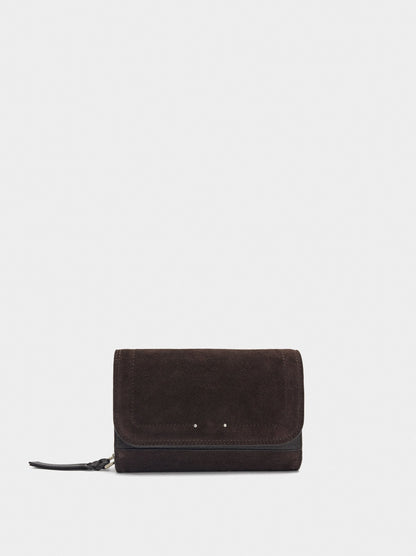 Wallet With Leather Details With Flap