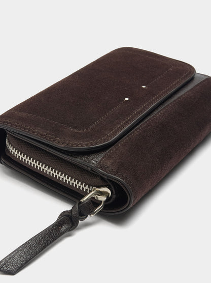 Wallet With Leather Details With Flap