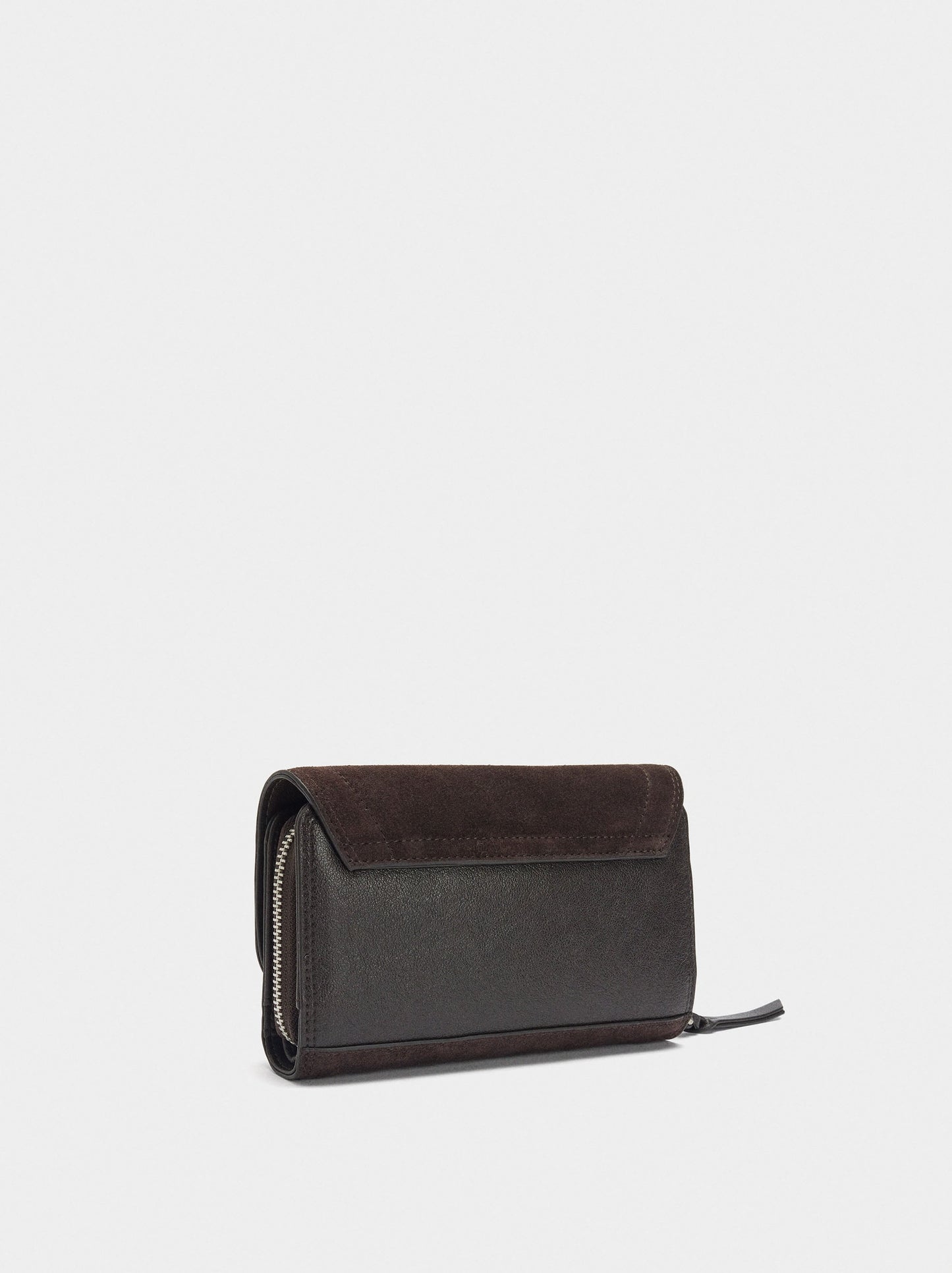 Wallet With Leather Details With Flap
