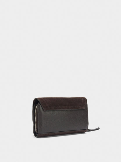 Wallet With Leather Details With Flap