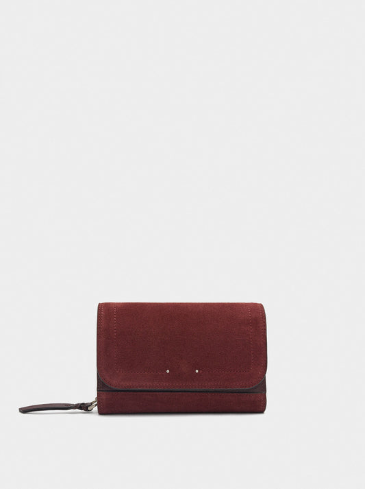 Wallet With Leather Details With Flap