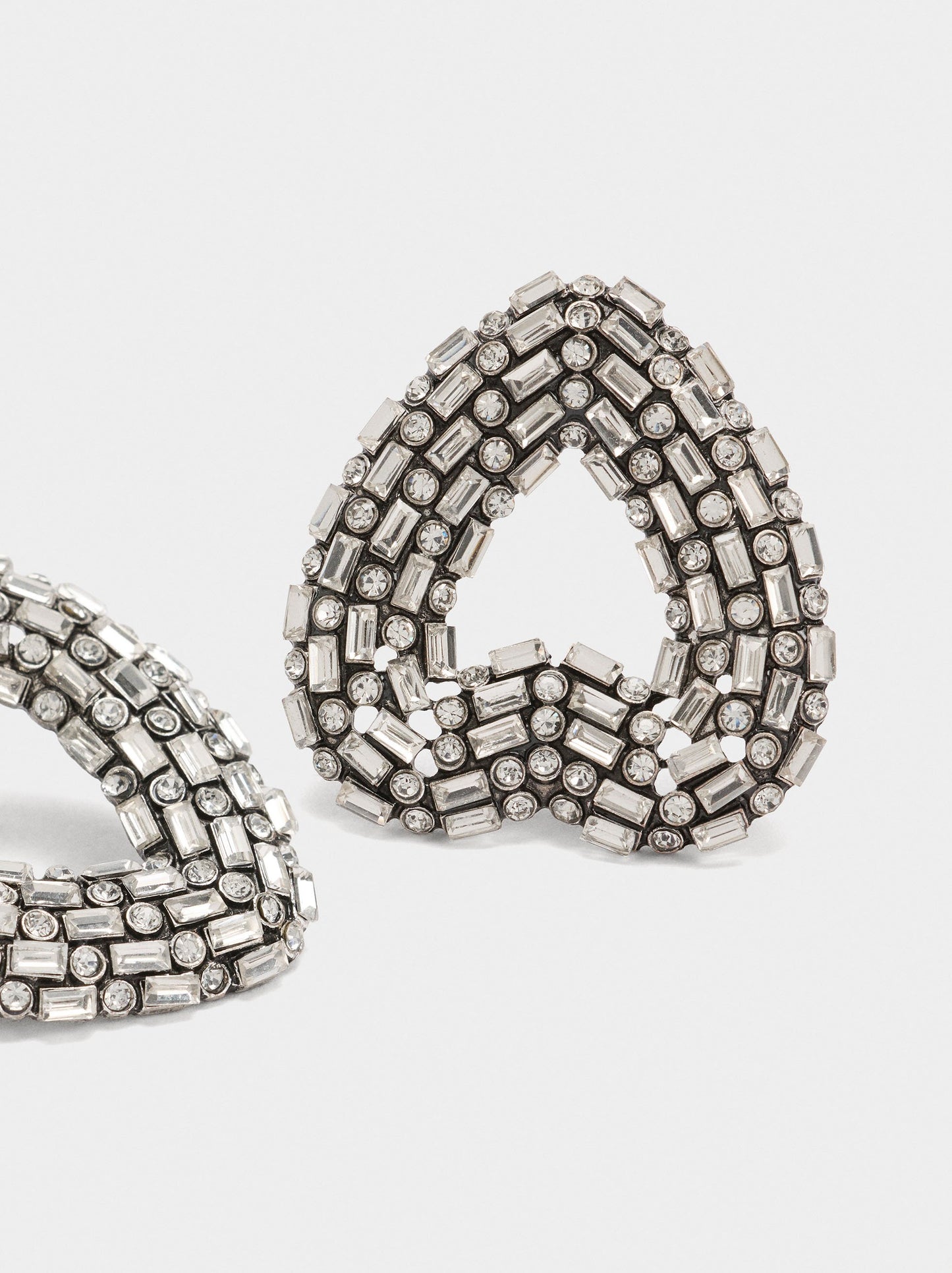 Maxi Heart Earrings With Crystals