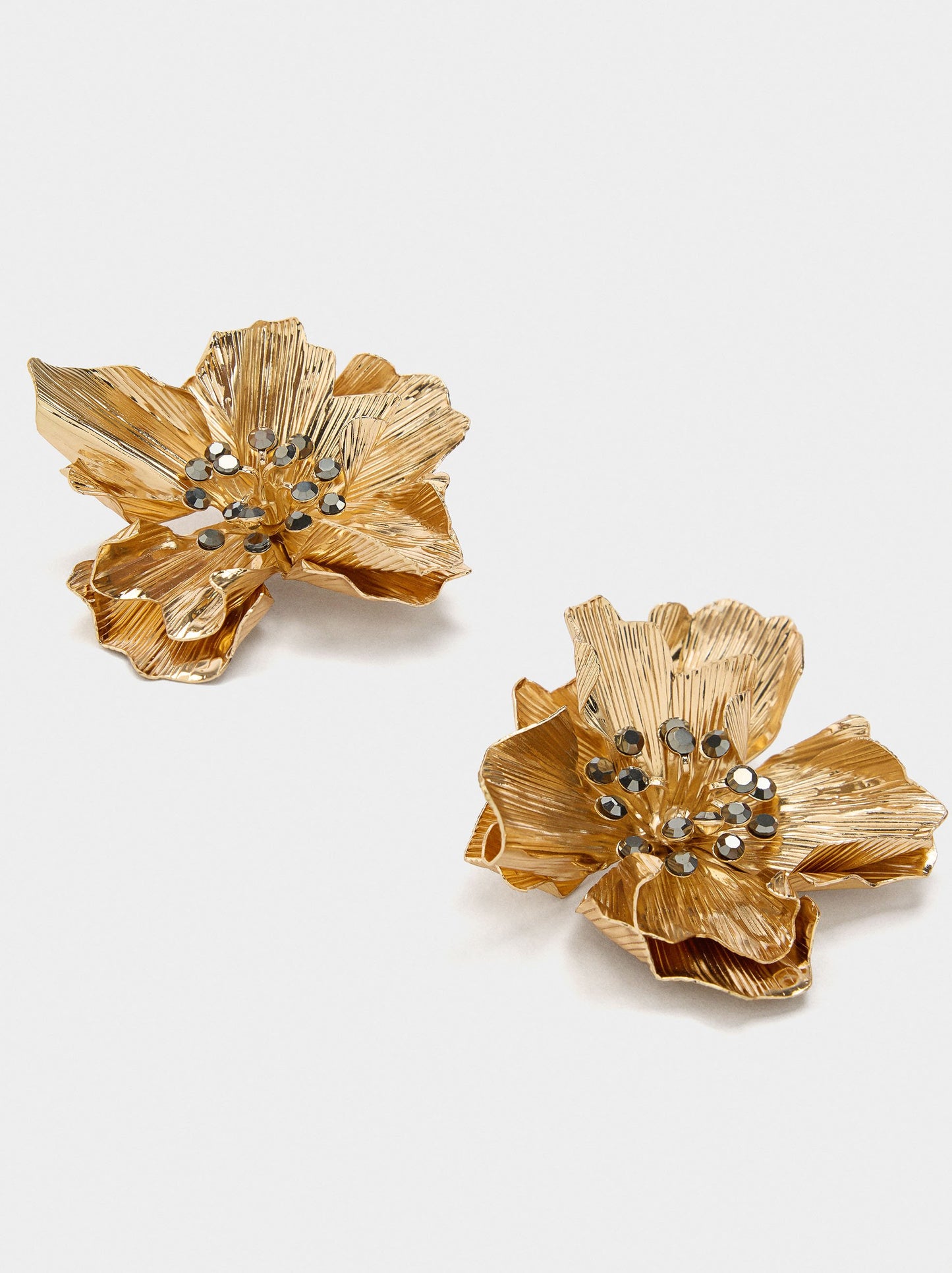 Maxi Flower Earrings With Crystals