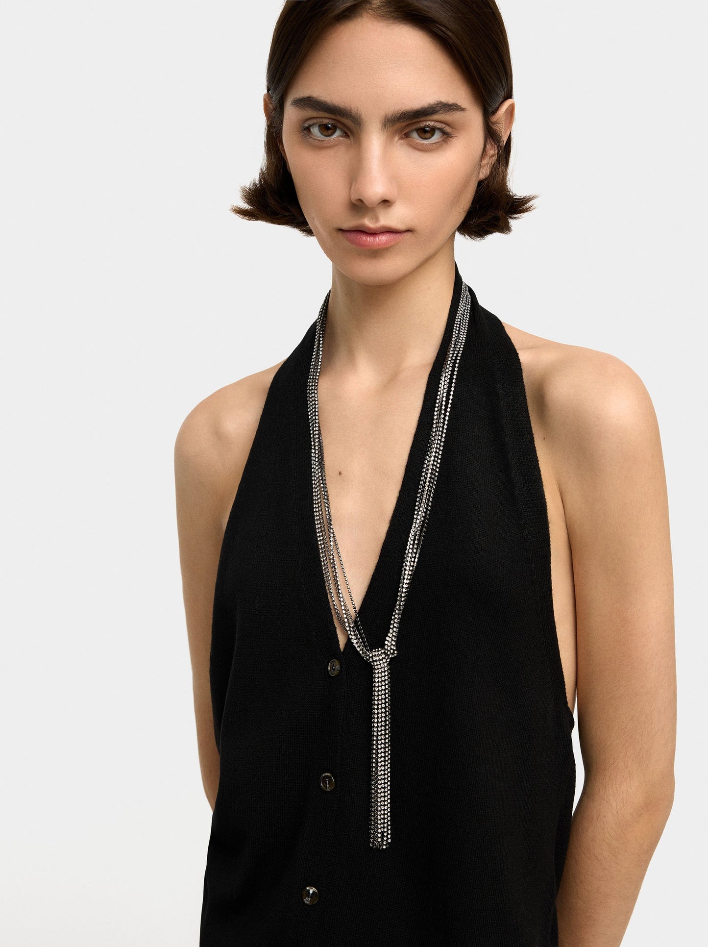 Multiple-Strand Necklace With Crystals