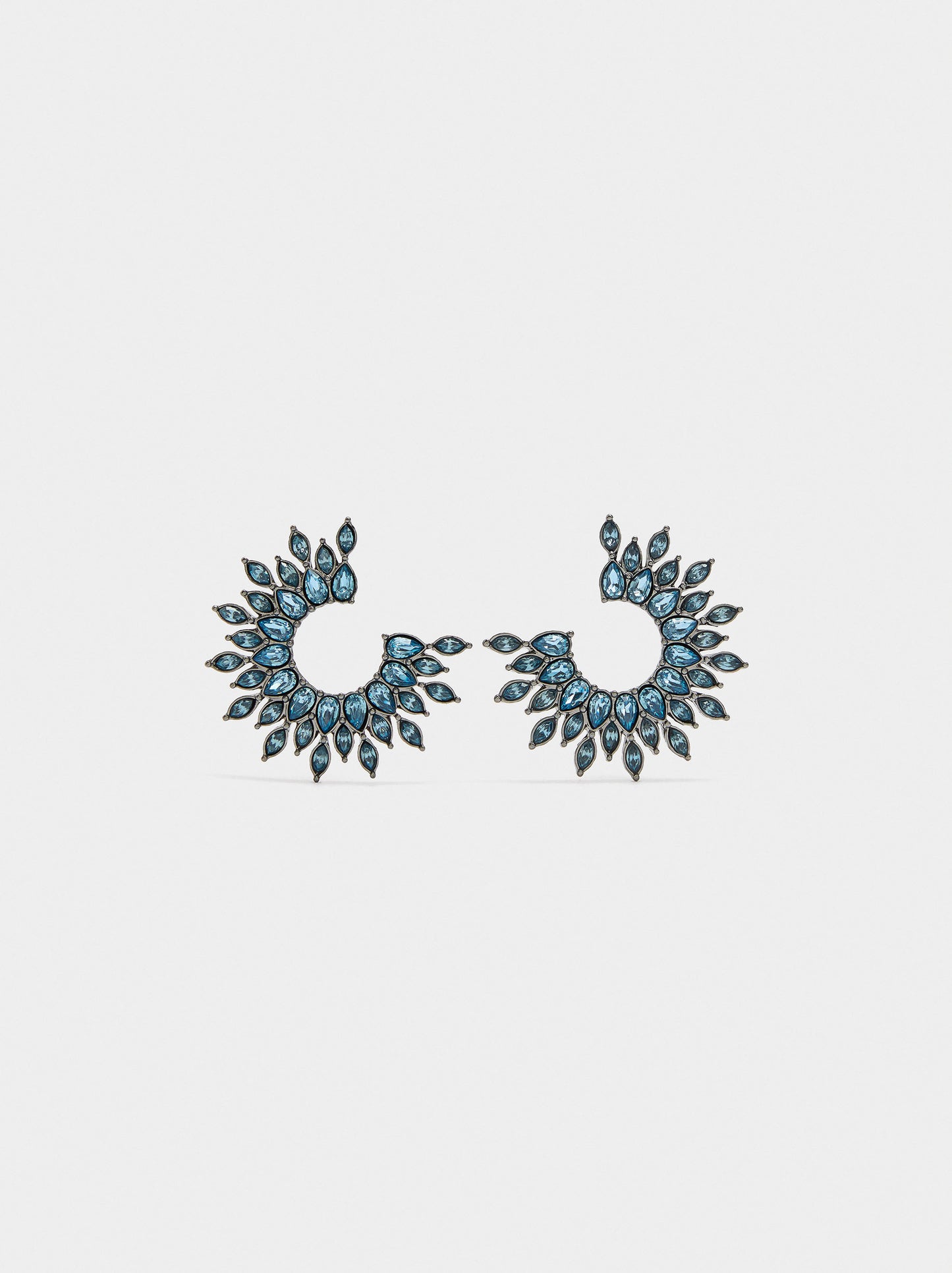 Maxi Hoop Earrings With Crystals