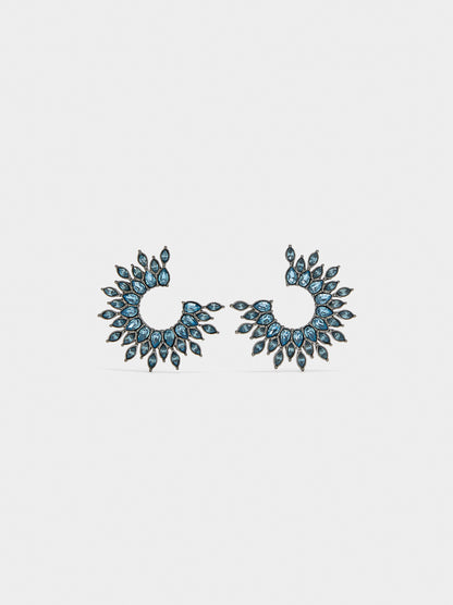 Maxi Hoop Earrings With Crystals