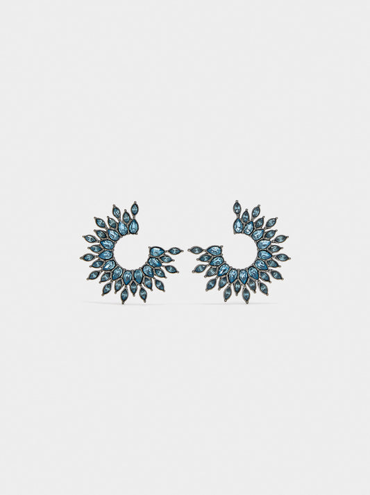 Maxi Hoop Earrings With Crystals