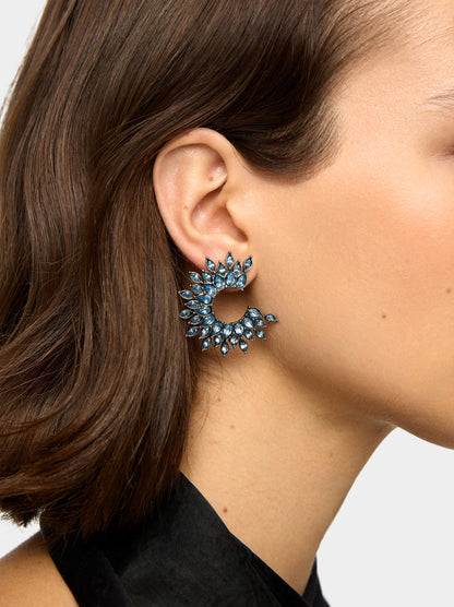 Maxi Hoop Earrings With Crystals