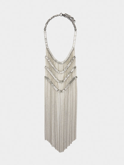 Long Maxi Necklace With Crystals