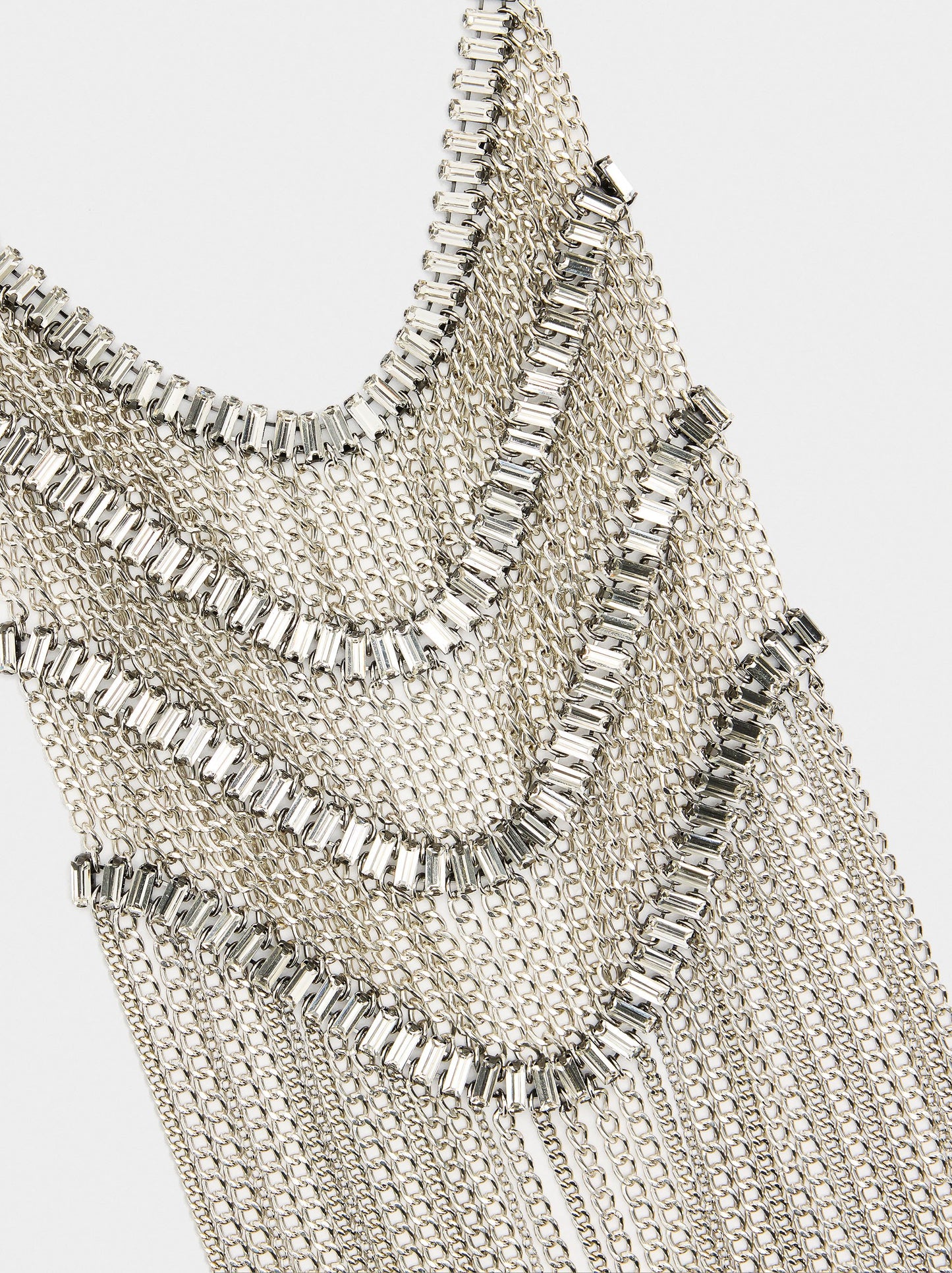 Long Maxi Necklace With Crystals