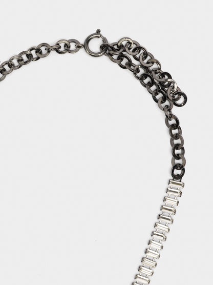 Long Maxi Necklace With Crystals