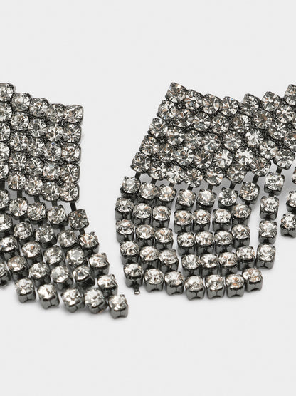 Earrings Ear Jacket Wings With Crystals