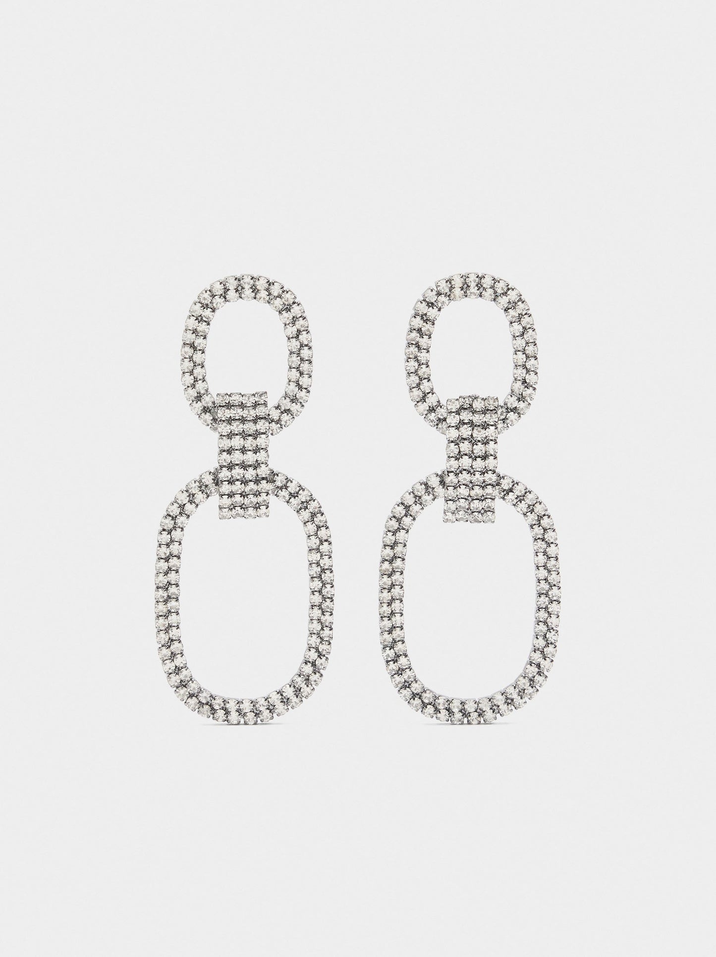 Maxi Double Hoop Earrings With Crystals