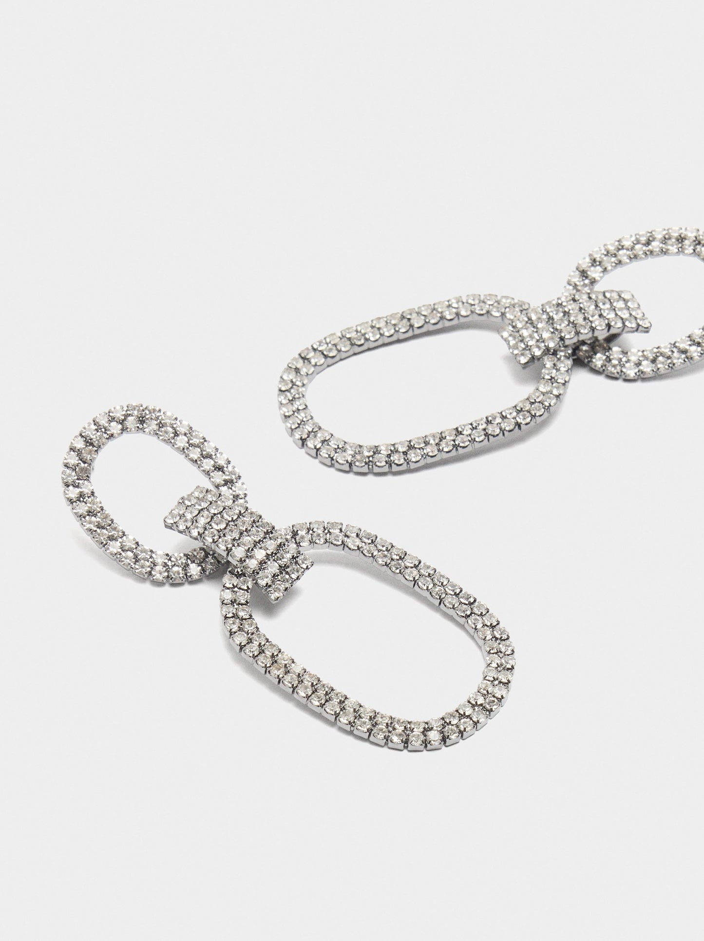 Maxi Double Hoop Earrings With Crystals