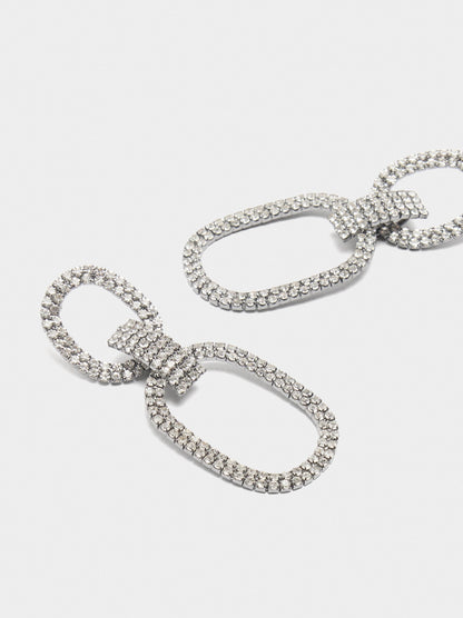 Maxi Double Hoop Earrings With Crystals