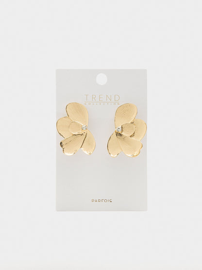 Maxi Earrings With Striped Flower