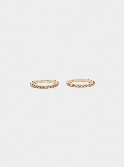 Set Of Rings With Embossed Detail