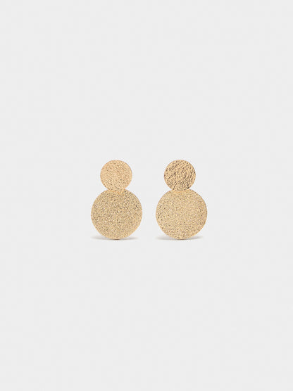 Matte Round Earrings