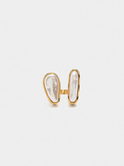 Open Pearl-Effect Ring