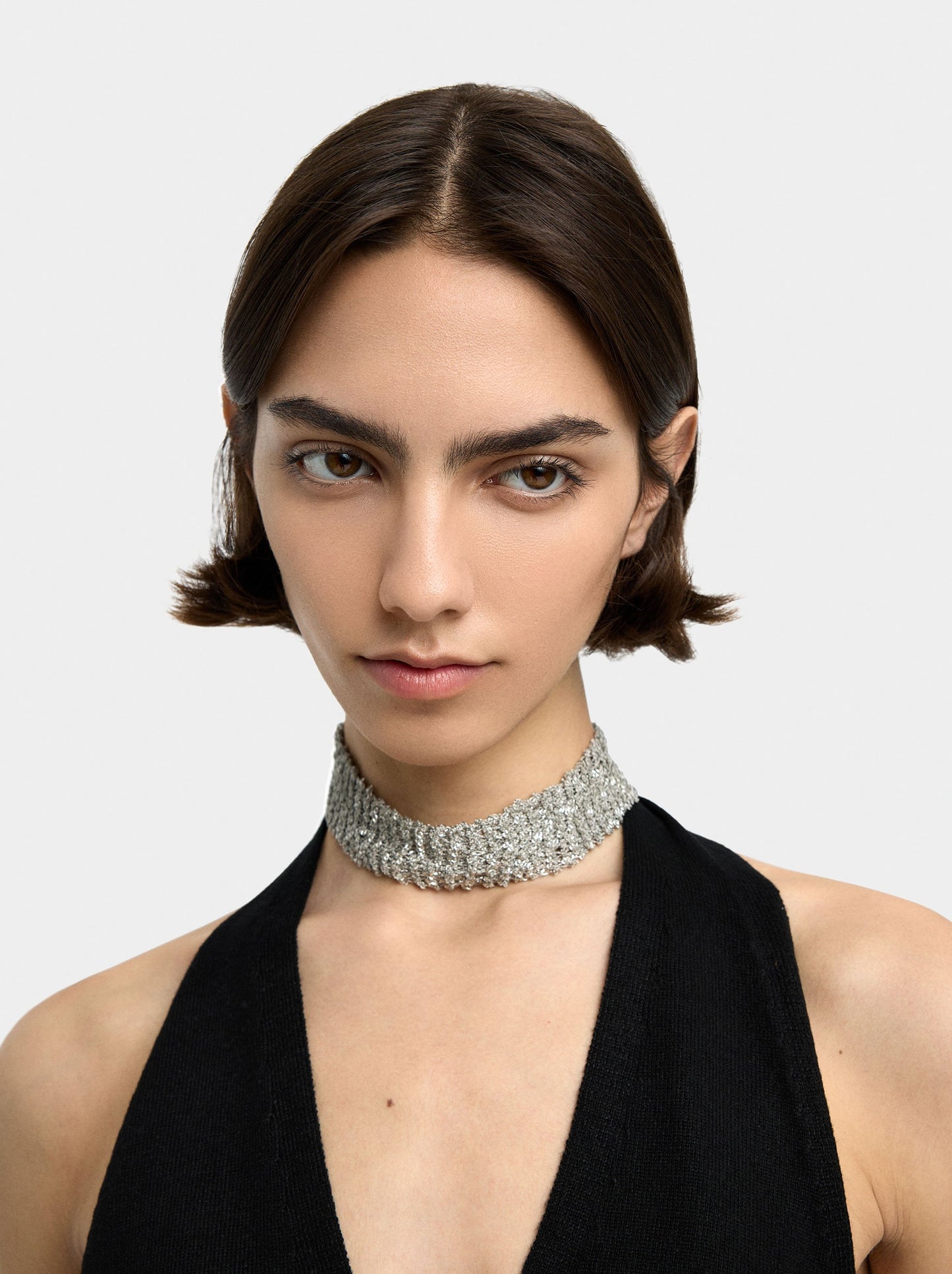 Choker With Crossed Chains