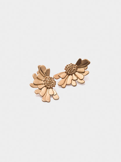 Earrings With Half-Flower
