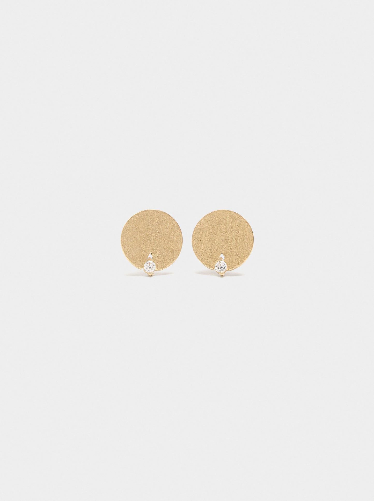 Round Earrings With Cubic Zirconia