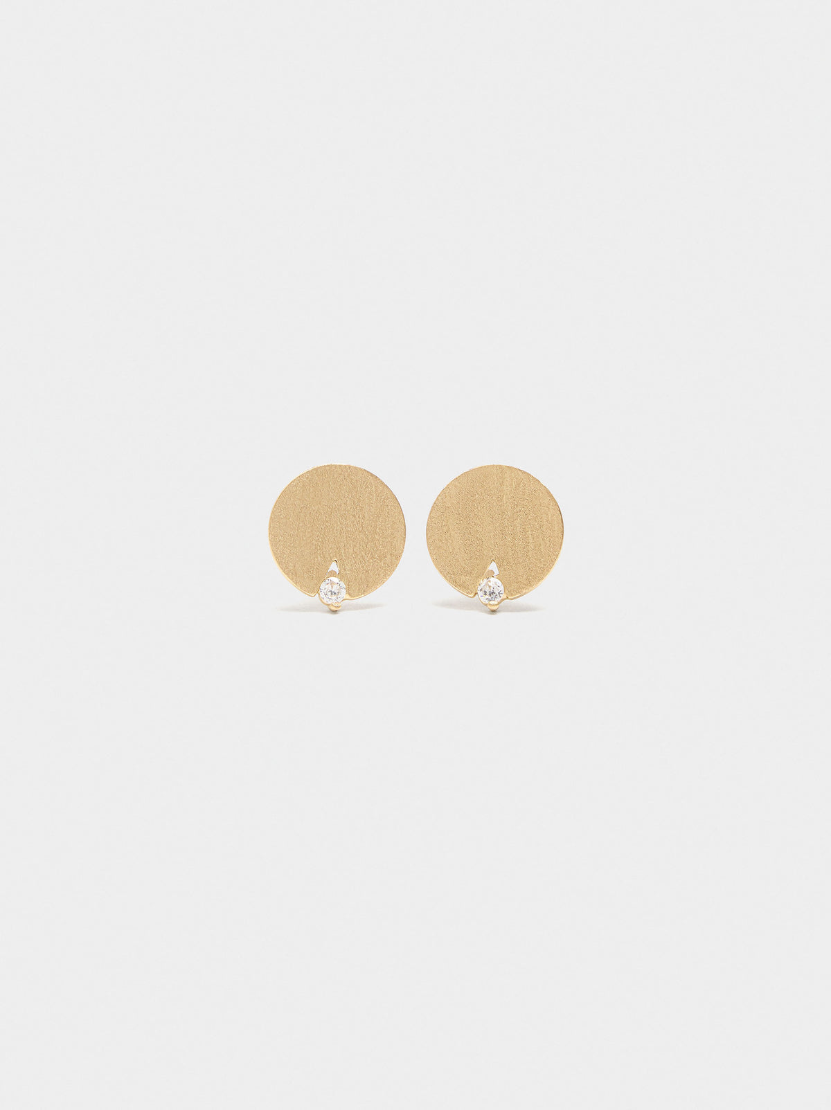 Round Earrings With Cubic Zirconia