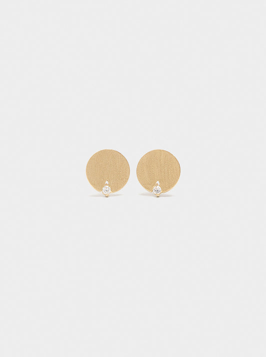 Round Earrings With Cubic Zirconia