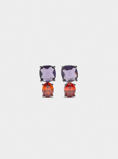 Short Earrings With Zirconia