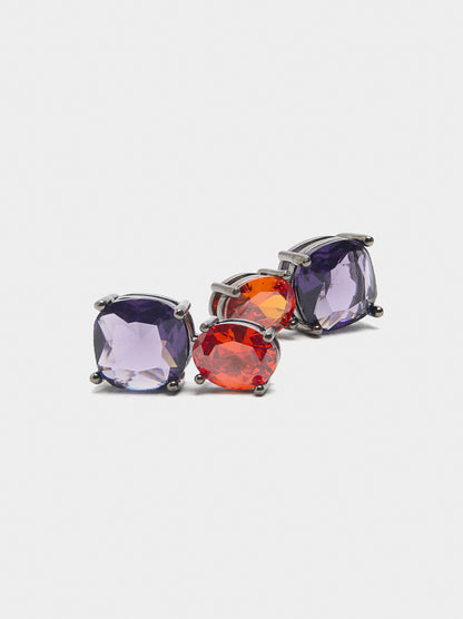 Short Earrings With Zirconia