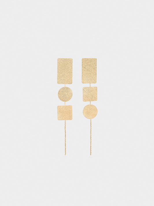Asymmetric Geometric Earrings