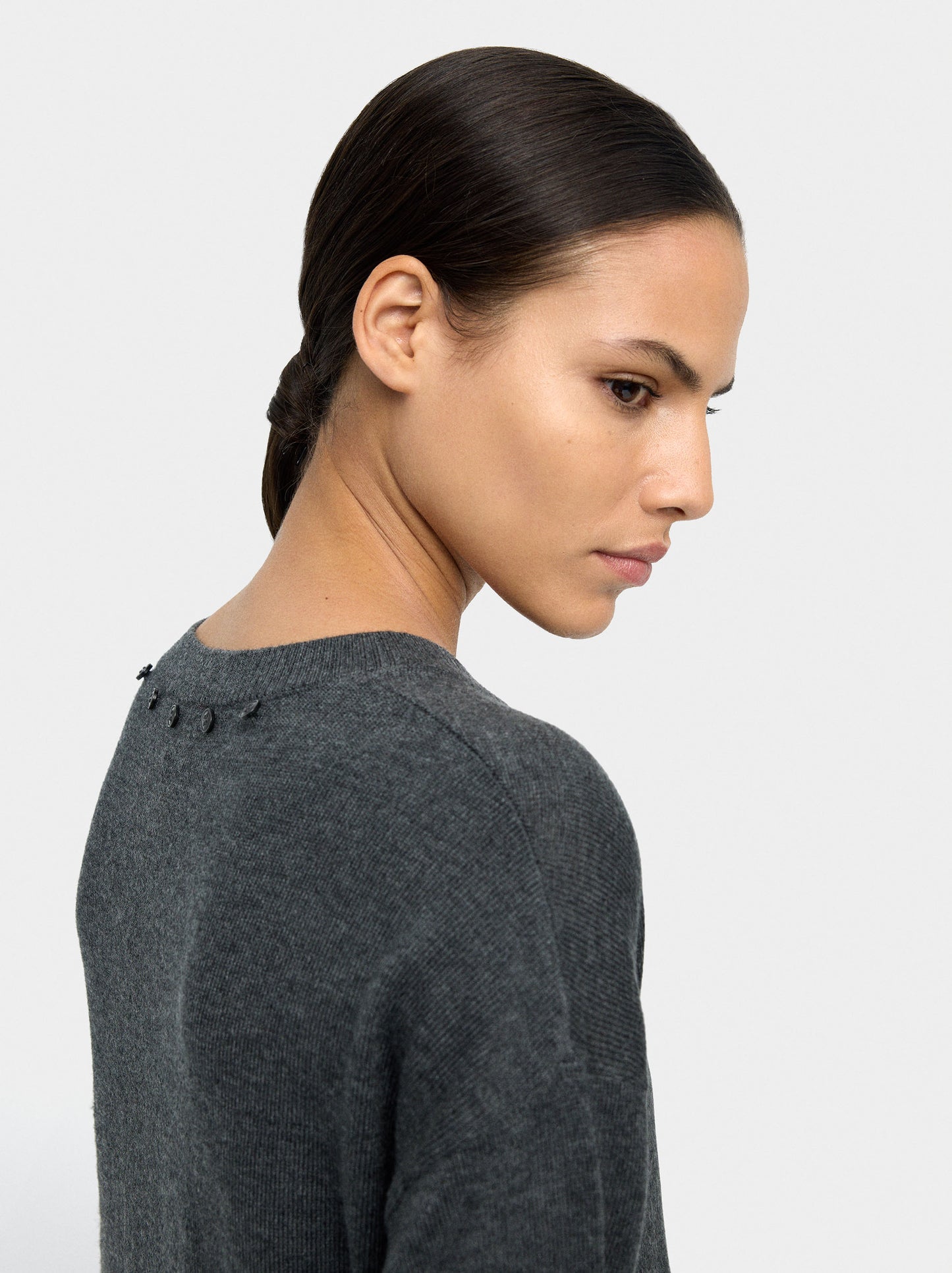 Midi Knit Dress With Scarf