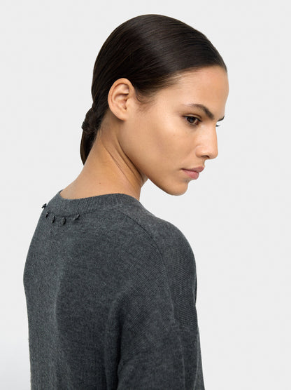 Midi Knit Dress With Scarf