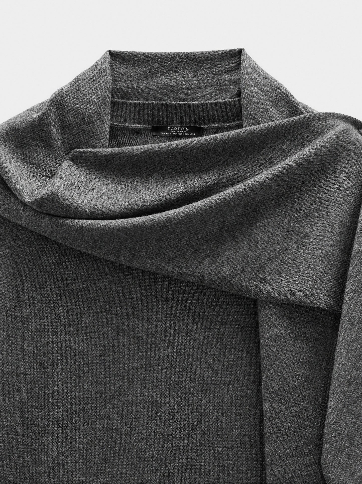 Midi Knit Dress With Scarf