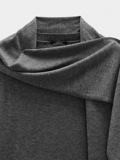 Midi Knit Dress With Scarf