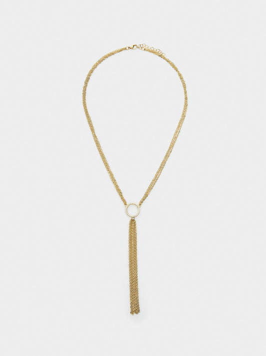 Multi-Collar Of Chains And Hoop With Zirconias