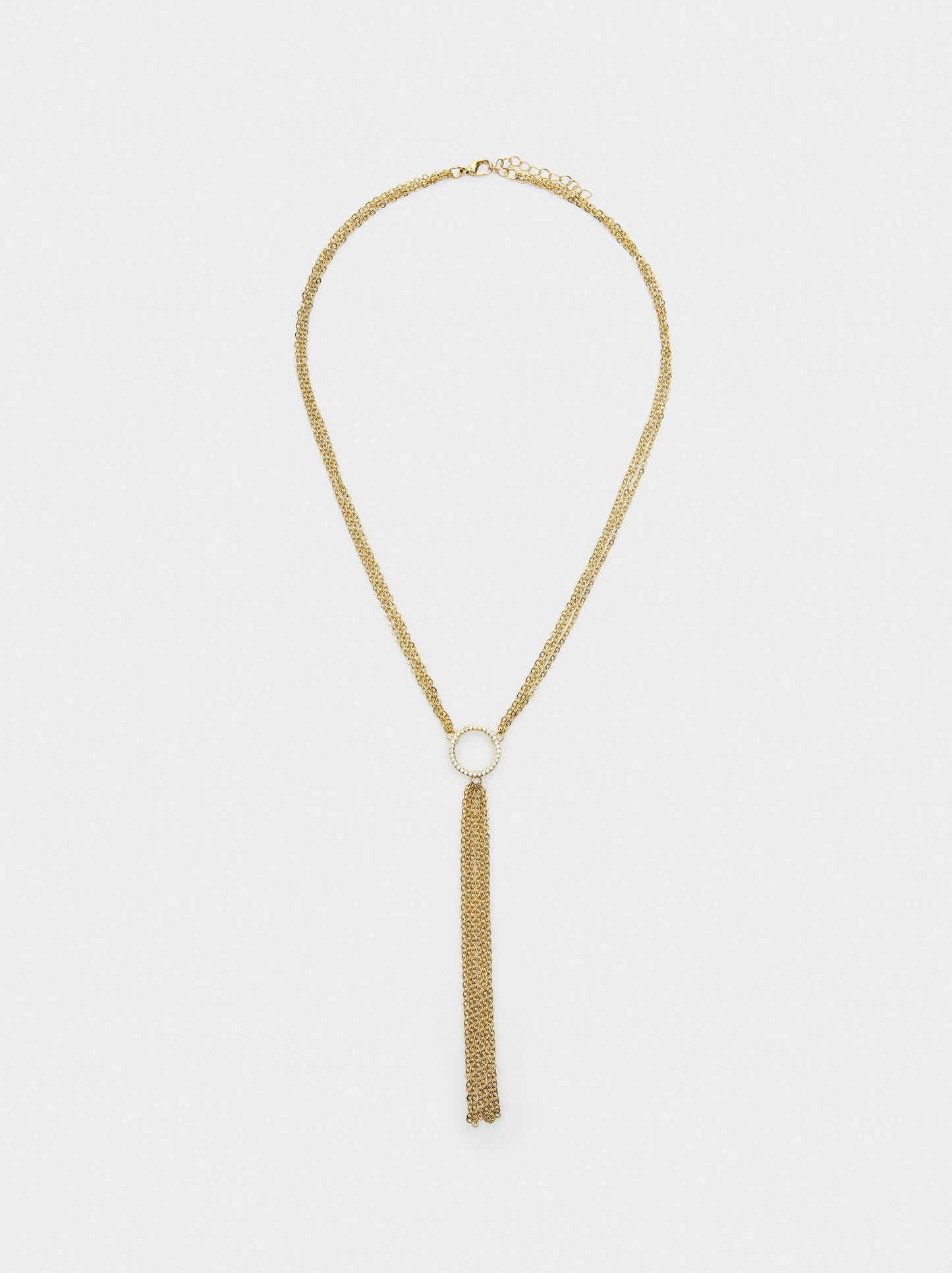 Multi-Collar Of Chains And Hoop With Zirconias