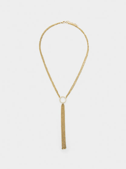 Multi-Collar Of Chains And Hoop With Zirconias