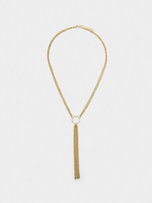 Multi-Collar Of Chains And Hoop With Zirconias