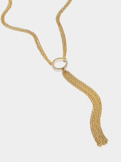 Multi-Collar Of Chains And Hoop With Zirconias
