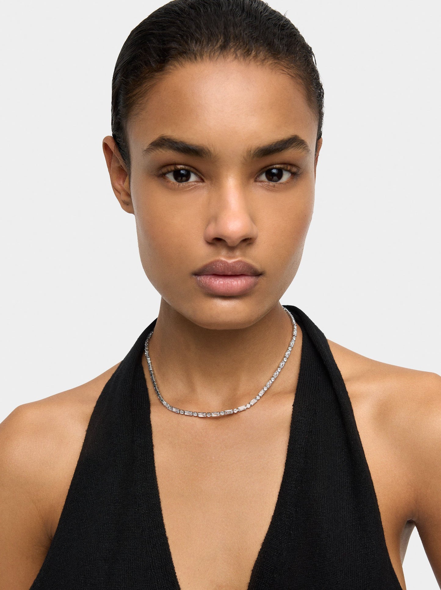 Necklace And Bracelet Set With Zirconia