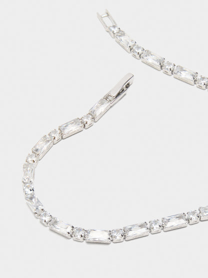 Necklace And Bracelet Set With Zirconia