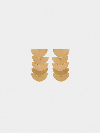 Semi-Circles Long Earrings