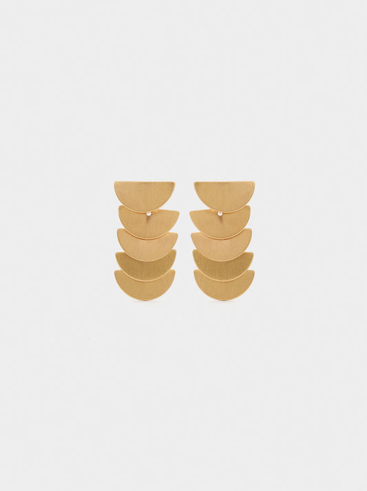 Semi-Circles Long Earrings