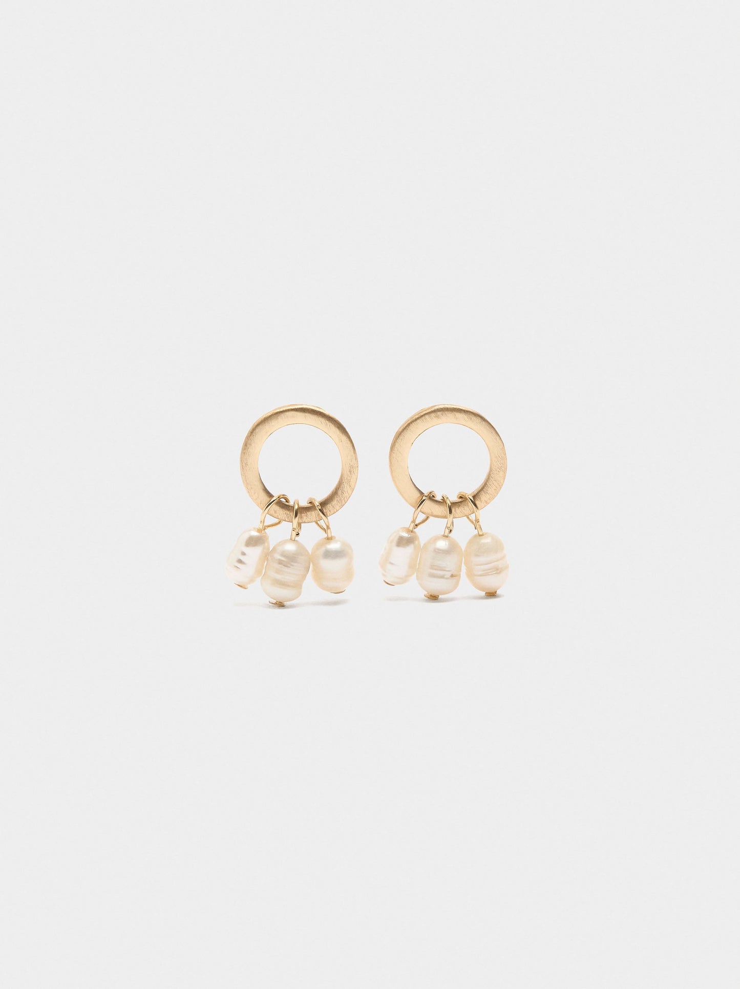 Hoop Earrings With Freshwater Pearls